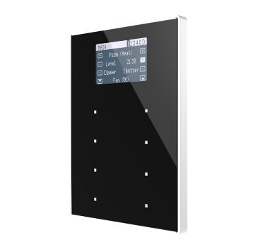 ZVI-TMDV-AA - Panel capacitivo de 8 botones y display (modelo VIEW). Marco aluminio - Antracita.