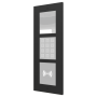 GetFace IP - Instalación de empotrar - Marco - 3 módulos - Negro (debe ser junto con ZVP-FBOX3).