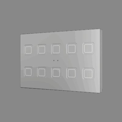 ZVITXLX10S – Tecla XL X10. Pulsador capacitivo de policarbonato – 10 botones – Plata.