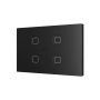 Tecla XL X4. Pulsador capacitivo de policarbonato - 4 botones - Antracita.