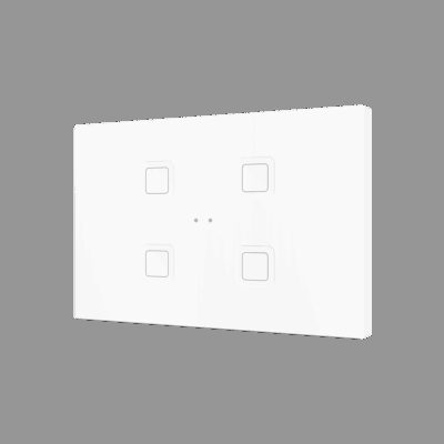 ZVITXLX4W – Tecla XL X4. Pulsador capacitivo de policarbonato – 4 botones – Blanco.