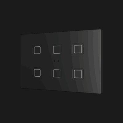 ZVITXLX6A – Tecla XL X6. Pulsador capacitivo de policarbonato – 6 botones – Antracita.
