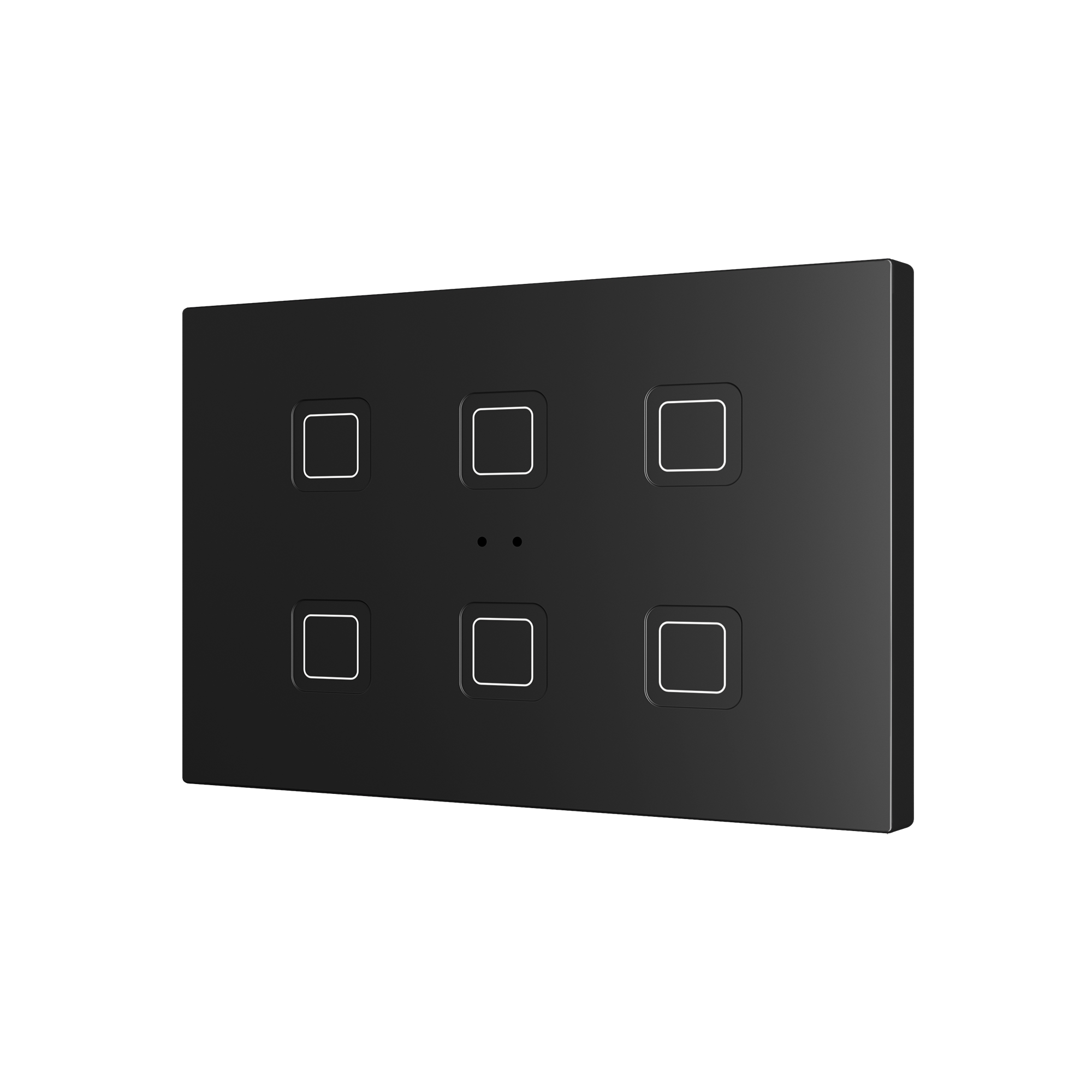 Tecla XL X6. Pulsador capacitivo de policarbonato - 6 botones - Antracita.