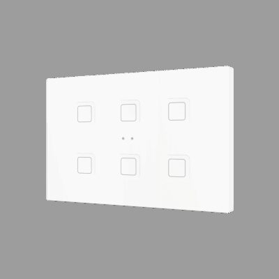 ZVITXLX6W – Tecla XL X6. Pulsador capacitivo de policarbonato – 6 botones – Blanco.