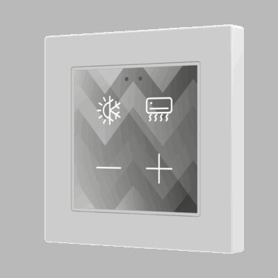 Flat 55 X4 v2. Pulsador capacitivo de cristal 55×55 – 4 botones – Personalizado (marco ZS55 no incluido).