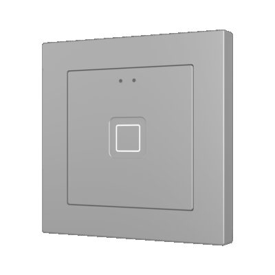 ZVIT55X1S – Tecla 55 X1. Pulsador capacitivo de policarbonato 55×55 – 1 botón – Plata (marco ZS55 no incluido).