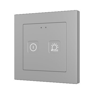 ZVIT55X2 – Tecla 55 X2. Pulsador capacitivo de policarbonato 55×55 – 2 botones – Personalizado (marco ZS55 no incluido).