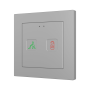 Tecla 55 X2 Sign. Pulsador capacitivo de policarbonato 55x55 con indicadores DND/MUR - Plata (marco ZS55 no incluido).
