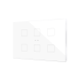 Flat XL X6. Pulsador capacitivo de cristal – 6 botones - Blanco.