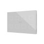 Flat XL X8. Pulsador capacitivo de cristal – 8 botones - Plata.