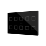 Flat XL X10. Pulsador capacitivo de cristal – 10 botones - Antracita.