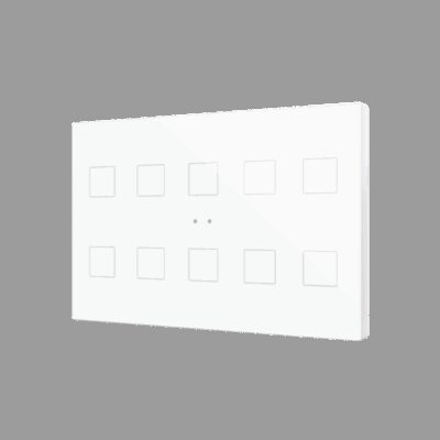 ZVIFXLX10W – Flat XL X10. Pulsador capacitivo de cristal – 10 botones – Blanco.