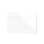 Flat XL X10. Pulsador capacitivo de cristal – 10 botones - Blanco.