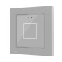 Flat 55 X1 v2. Pulsador capacitivo de cristal 55x55 – 1 botón - Plata (marco ZS55 no incluido).