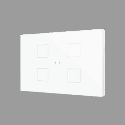 ZVIFXLX4W – Flat XL X4. Pulsador capacitivo de cristal – 4 botones – Blanco.