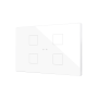 Flat XL X4. Pulsador capacitivo de cristal – 4 botones - Blanco.