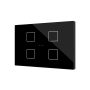 Flat XL X4. Pulsador capacitivo de cristal – 4 botones - Antracita.