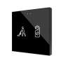 Flat 2 v2. Pulsador capacitivo de cristal. Sensor Tª – 2 botones - Personalizado.