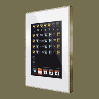Z41 Lite. Pantalla táctil color capacitiva. Marco de latón – Blanca.