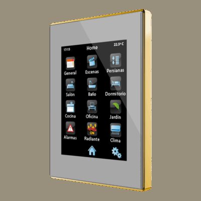 ZVI-Z41PRO-SG – Z41 Pro. Pantalla táctil color capacitiva con conexión IP. Marco dorado – Plata.