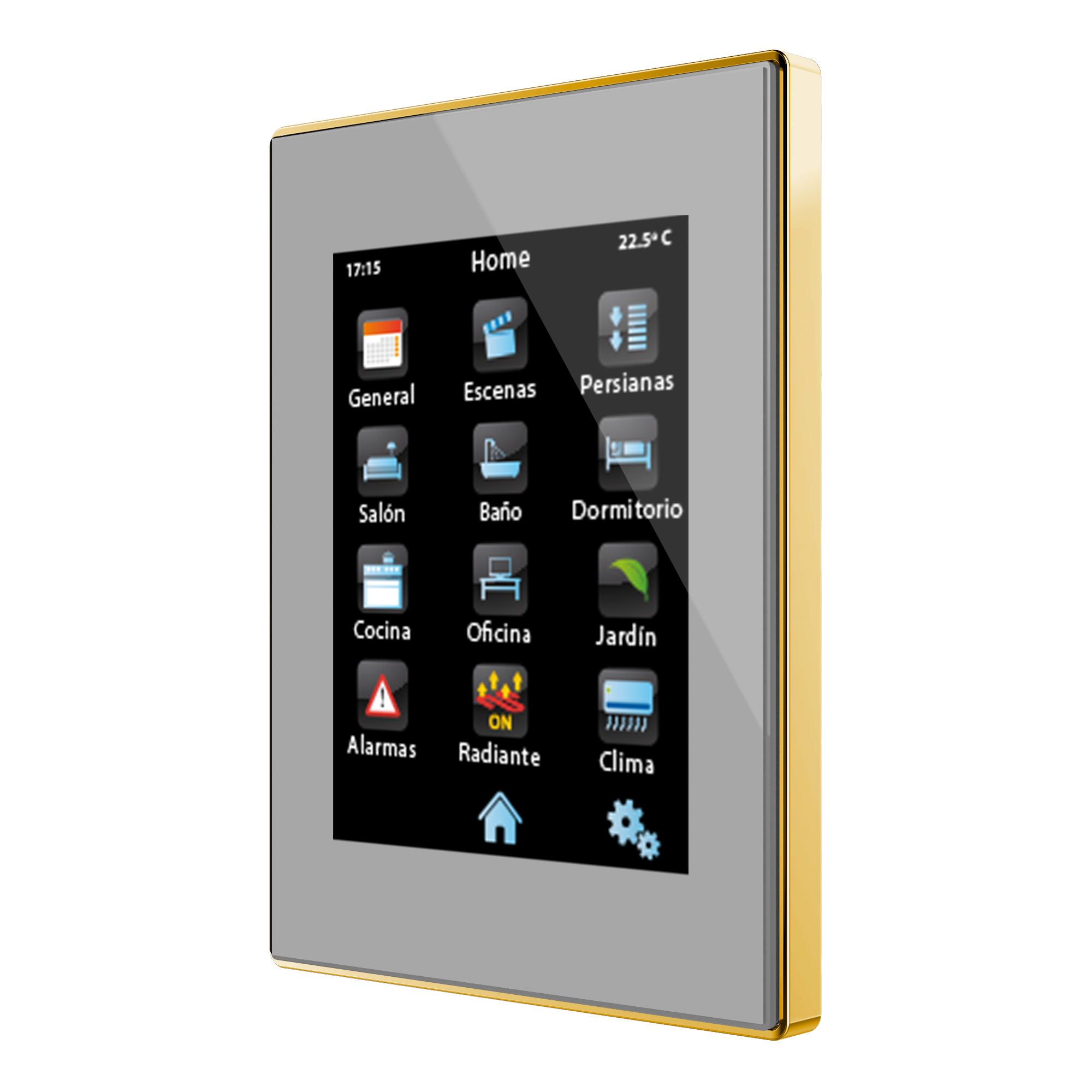 Z41 Pro. Pantalla táctil color capacitiva con conexión IP. Marco dorado - Plata.