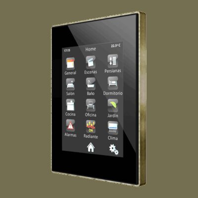 ZVI-Z41PRO-AB – Z41 Pro. Pantalla táctil color capacitiva con conexión IP. Marco de latón – Antracita.