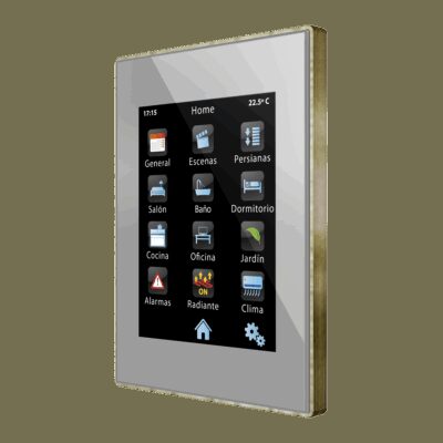 ZVI-Z41PRO-SB – Z41 Pro. Pantalla táctil color capacitiva con conexión IP. Marco de latón – Plata.