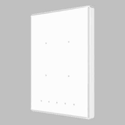 ZVI-TMDP4-AW – Pulsador capacitivo Touch-MyDesign de 4 botones con termostato. Marco aluminio – Blanco.