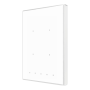 Pulsador capacitivo Touch-MyDesign de 4 botones con termostato. Marco policarbonato - Blanco.