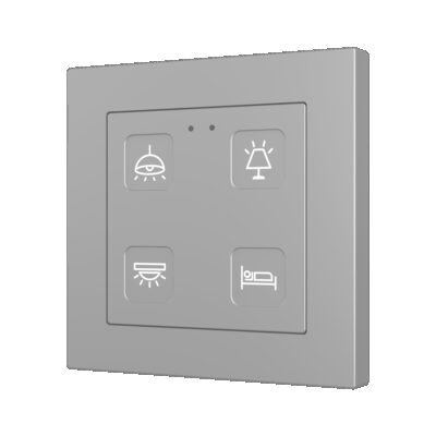 ZVIT55X4 – Tecla 55 X4. Pulsador capacitivo de policarbonato 55×55 – 4 botones – Personalizado (marco ZS55 no incluido).
