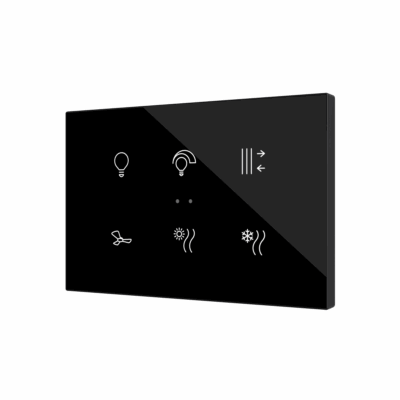 ZVIFXLX6 – Flat XL X6. Pulsador capacitivo de cristal – 6 botones – Personalizado.