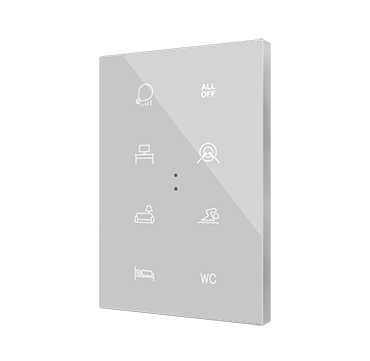 ZVIFXLX8 - Flat XL X8. Pulsador capacitivo de cristal – 8 botones - Personalizado.