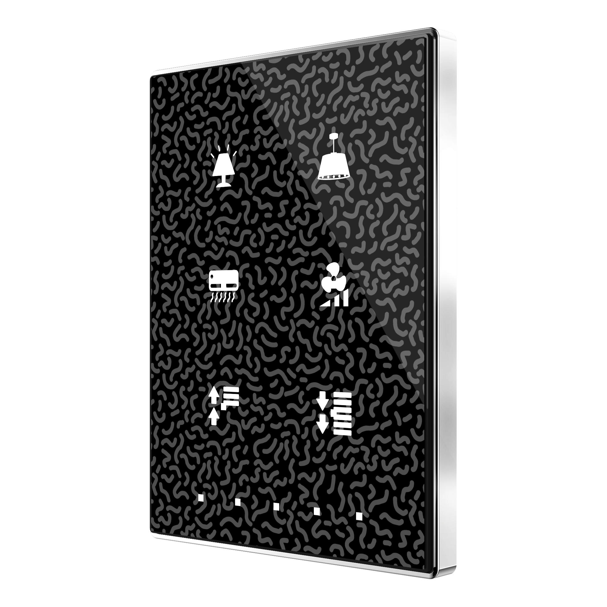 ZVI-TMDP6-P - Pulsador capacitivo Touch-MyDesign de 6 botones con termostato. Marco policarbonato - Personalizado. - Imagen 3