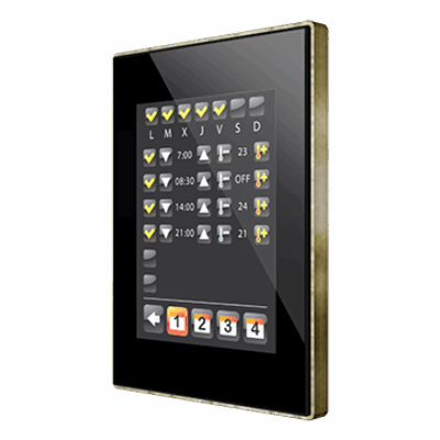 Z41 Lite. Pantalla táctil color capacitiva. Marco de latón – Antracita.