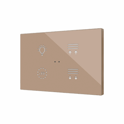 ZVIFXLX4 – Flat XL X4. Pulsador capacitivo de cristal – 4 botones – Personalizado.
