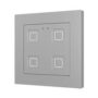 ZVIT55X4S - Tecla 55 X4. Pulsador capacitivo de policarbonato 55x55 - 4 botones - Plata (marco ZS55 no incluido).