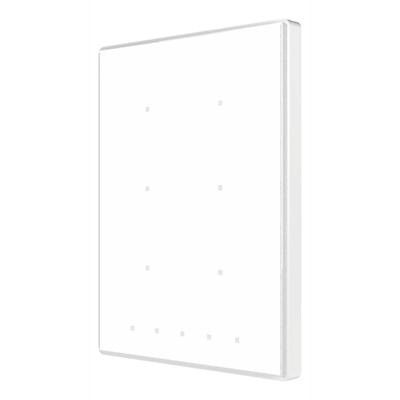 ZVI-TMDP6-AW – Pulsador capacitivo Touch-MyDesign de 6 botones con termostato. Marco aluminio – Blanco.