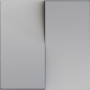 ZS55. Tecla doble para mecanismo 55x55 mm - Plata.