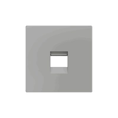 830001206 – ZS55. Tapa para conector RJ45 55×55 mm – 1 conector – Plata.