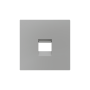 ZS55. Tapa para conector RJ45 55x55 mm - 1 conector - Plata.