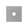 ZS55. Tapa para conector jack 3.5 mm 55x55 mm - Plata.