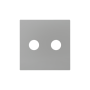 ZS55. Tapa para conector audio RCA 55x55 mm - Plata.
