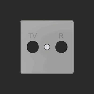 830001506 – ZS55. Tapa para conector TV/R 55×55 mm – Plata.