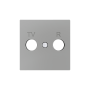 ZS55. Tapa para conector TV/R 55x55 mm - Plata.