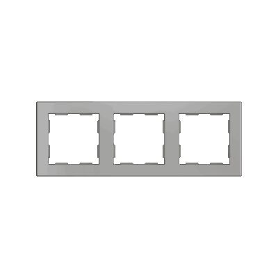 980000306 – ZS55. Marco – 3 módulos – Plata.