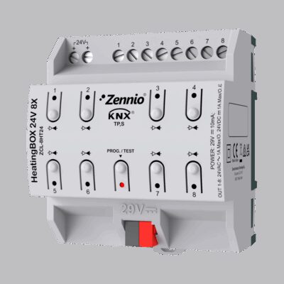 HeatingBOX 24V 8X. Actuador de calefacción con salidas a 24 VAC/VDC – 8 canales.