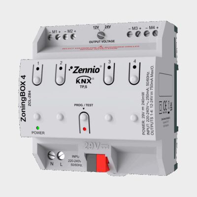 ZoningBOX 4. Actuador de climatización con zonificación por conductos de hasta 4 zonas.