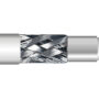 DA-75 B - Cable coaxial conductor Ø 1.02 CCS. lámina Al. Cubierta PVC blanca.