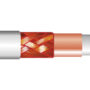 FL-75 FRLSZH UV Bl - Cable coaxial TV ICT conductor 1,0 Cu. lámina CC/Pet. Cubierta FRLSZH blanca.