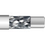 ALA-3  FRLSZH + UV Bl - Cable coaxial TV ICT conductor 1,1 Cu. lámina Al/Pet. Cubierta FRLSZH blanca.